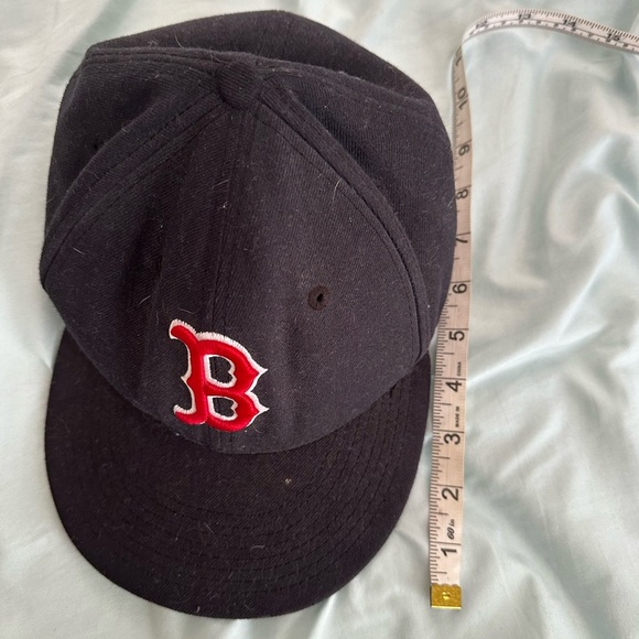 Boston Red Sox MLB Authentic New Era 59FIFTY Fitted Cap - black B Logo 7 1/8. - Picture 6 of 9